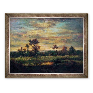 Tablou inramat - Theodore Rousseau - Iaz la marginea unui lemn, 70 x 90 cm