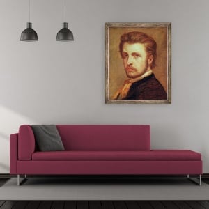 Tablou inramat - Thomas Couture - Autoportret, 50 x 60 cm - Img 2