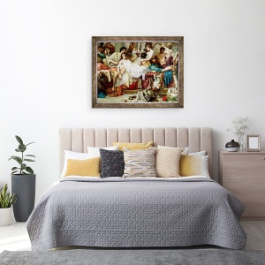 Tablou inramat - Thomas Couture - Romanii Decadentei, detaliu al grupului central, 60 x 80 cm - Img 3