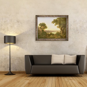 Tablou inramat - Thomas Jones - Lacul Albano, Italia, 70 x 90 cm - Img 2