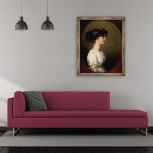 Tablou inramat - Thomas Lawrence - Hon. Caroline Upton, 50 x 60 cm - Img 2