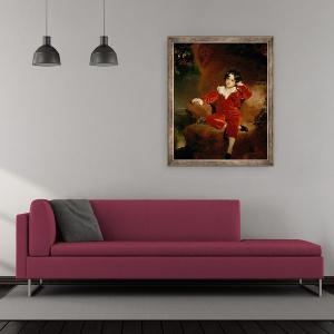 Tablou inramat - Thomas Lawrence - Maestrul Charles William Lambton, 50 x 60 cm - Img 2