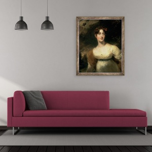 Tablou inramat - Thomas Lawrence - Portret De Lady Emily Harriet Wellesley-Pole, 50 x 60 cm - Img 2