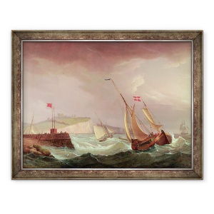 Tablou inramat - Thomas Whitcombe - Transport de pe Dover, 60 x 80 cm