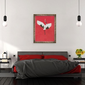 Tablou inramat - Tim Hayward - Dans-Rosu, Acuarela si guache pe Arches 640 g/mp hartie, 70 x 90 cm - Img 3