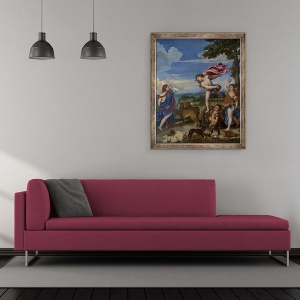 Tablou inramat - Titian - Bacchus si Ariadna, 50 x 60 cm - Img 2