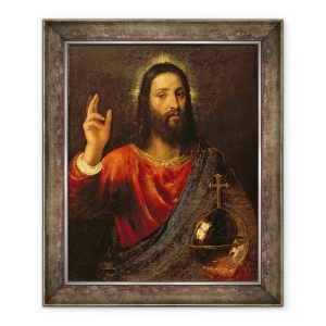 Tablou inramat - Titian - Hristos Mantuitor, 50 x 60 cm
