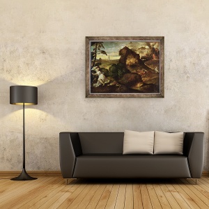 Tablou inramat - Titian - Orfeu si Euridice, 70 x 90 cm - Img 2