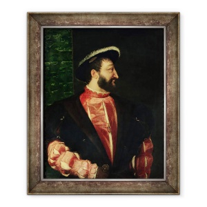 Tablou inramat - Titian - Portretul lui Francisc I 1494-1547 1538, 70 x 85 cm