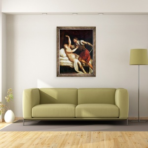 Tablou inramat - Titian - Violul Lucretiei, 70 x 90 cm - Img 2