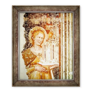 Tablou inramat - Tommaso da Modena - Detaliu Sfanta Ecaterina din Sien, 50 x 60 cm