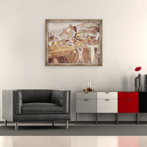 Tablou inramat - Tommaso Laureti - Horatius Cocles pe podul Sublicienilor, 50 x 60 cm - Img 2