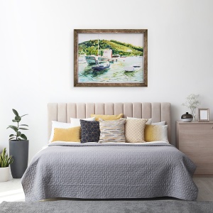 Tablou inramat - Tony Fandino - Barca de pescuit la Skiathos, 70 x 90 cm - Img 3
