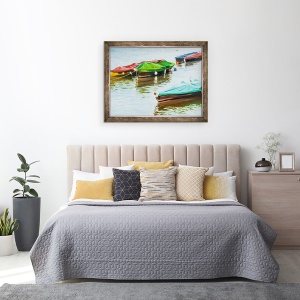 Tablou inramat - Tony Fandino - Barci pe Tamisa III, 60 x 80 cm - Img 3