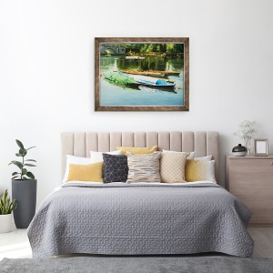 Tablou inramat - Tony Fandino - Barci pe Tamisa XI, 70 x 90 cm - Img 3