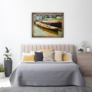 Tablou inramat - Tony Fandino - Barci pe Tamisa XIV, 70 x 90 cm - Img 3