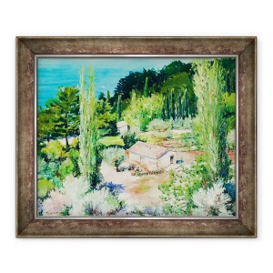 Tablou inramat - Tony Fandino - Cabana in camp in Grecia, 50 x 60 cm