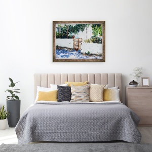 Tablou inramat - Tony Fandino - Poarta cu Pui in Skiathos, 70 x 90 cm - Img 3