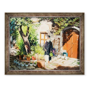 Tablou inramat - Tony Fandino - Preot in Skiathos, 60 x 80 cm