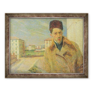 Tablou inramat - Umberto Boccioni - Autoportret II, 70 x 90 cm