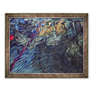 Tablou inramat - Umberto Boccioni - Stari de spirit, Cei care merg, 70 x 90 cm