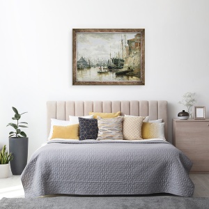 Tablou inramat - Valentin Ruths - Cabana din Hamburg Harbour, 60 x 80 cm - Img 3