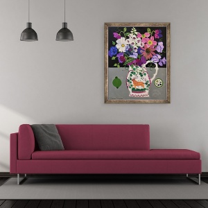 Tablou inramat - Vanessa Bowman - Flori de vara in Ulcior Lustreware, 50 x 60 cm - Img 2