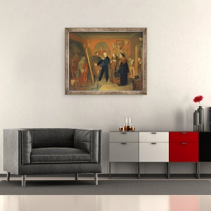 Tablou inramat - Vasili Vladimirovits Pukirev - Artists Atelier, 50 x 60 cm - Img 2