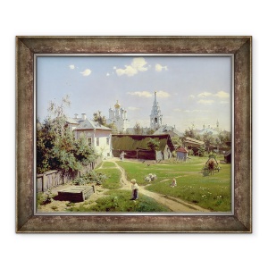 Tablou inramat - Vasilij Dmitrievich Polenov - O curte mica in Moscova, 50 x 60 cm