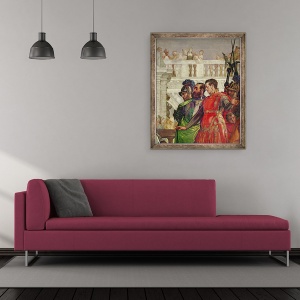 Tablou inramat - Veronese - Familia lui Darius inaintea lui Alexandru cel Mare 356-323 i.Hr., 50 x 60 cm - Img 2