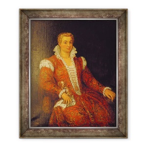 Tablou inramat - Veronese - Portret presupus a fi Livia Colonna d.1552, 50 x 60 cm