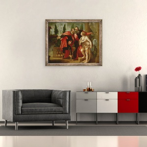 Tablou inramat - Veronese - Susanna si Batranii, 50 x 60 cm - Img 2