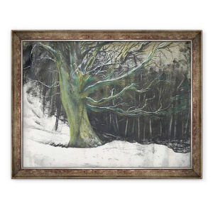 Tablou inramat - Vincent Alexander Booth - Copac in zapada de iarna la padurea Osmotherley, 1997, 60 x 80 cm