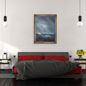 Tablou inramat - Vincent Alexander Booth - HMS Beagle in Storm de pe Cape Horn 24 December1832. 2012, 60 x 80 cm - Img 3