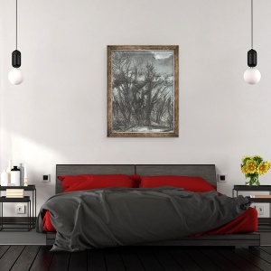 Tablou inramat - Vincent Alexander Booth - Lumina lunii peste Osmotherley, 1997, 70 x 90 cm - Img 3
