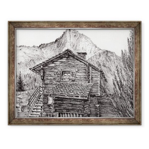 Tablou inramat - Vincent Alexander Booth - Vedere din B&B Zinal Elvetia, 2011, 70 x 90 cm