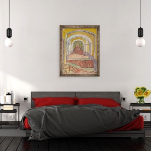 Tablou inramat - Vincent van Gogh - Coridorul de azil, 70 x 90 cm - Img 3