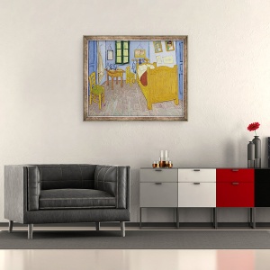 Tablou inramat - Vincent van Gogh - Dormitorul lui Van Gogh de la Arles, 50 x 60 cm - Img 2