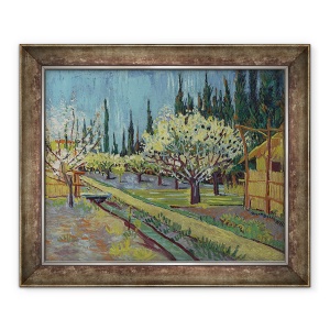 Tablou inramat - Vincent van Gogh - Livada marginita de chiparosi, 70 x 85 cm