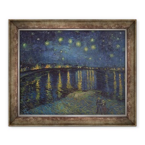 Tablou inramat - Vincent van Gogh - Noaptea instelata peste Rhone, 50 x 60 cm