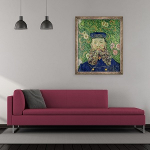 Tablou inramat - Vincent van Gogh - Portretul Postasului Joseph Roulin, 50 x 60 cm - Img 2