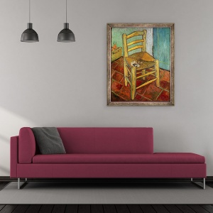 Tablou inramat - Vincent van Gogh - Scaunul lui Vincent, 50 x 60 cm - Img 2