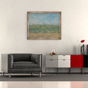 Tablou inramat - Vincent van Gogh - Wheatfield cu Partridge, 50 x 60 cm - Img 2