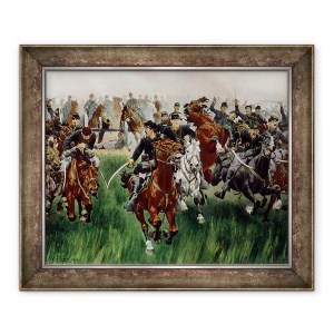 Tablou inramat - W.T. Trego - Cavaleria, 50 x 60 cm