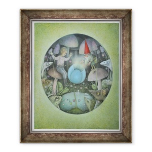 Tablou inramat - Wayne Anderson - Floarea Albastra, 50 x 60 cm