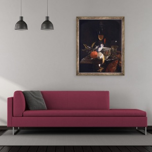 Tablou inramat - Willem Kalf - Natura moarta, 50 x 60 cm - Img 2