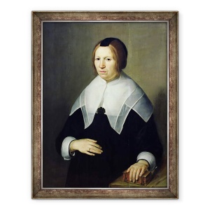 Tablou inramat - Willem van Honthorst - Portretul unei femei, 70 x 90 cm