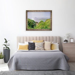 Tablou inramat - William Bell Scott - O vedere de Ailsa Craig si Insula Arran, 60 x 80 cm - Img 3