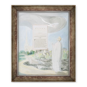 Tablou inramat - William Blake - Elegie scrisa intr-o tara biserica-curte, design 107 din Poemele lui Thomas Gray, 50 x 60 cm