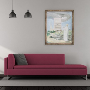 Tablou inramat - William Blake - Elegie scrisa intr-o tara biserica-curte, design 107 din Poemele lui Thomas Gray, 50 x 60 cm - Img 2